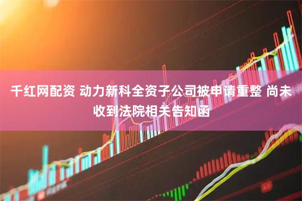 千红网配资 动力新科全资子公司被申请重整 尚未收到法院相关告知函